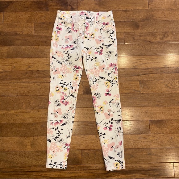 White House Black Market Denim - NWT WHBM FLORAL THE SKINNY HIGH RISE ANKLE JEANS